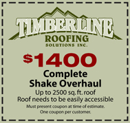 Timberline Roofing coupon